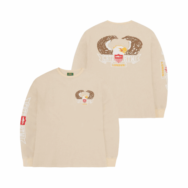 Corteiz Dipset Eagle Waffle Longsleeve – Beige