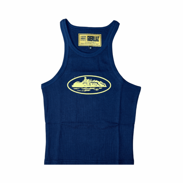 Corteiz Womens Tank Top – Navy/Yellow