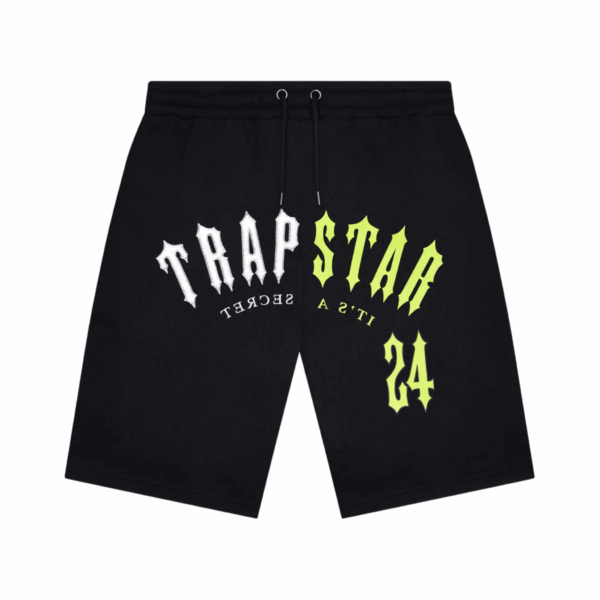 Trapstar Irongate Split Arch Shorts – Black/Slime