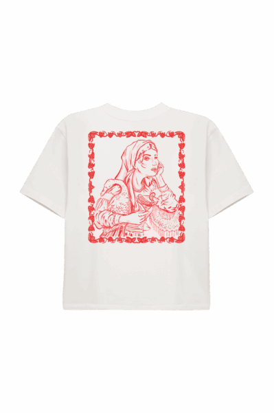 Cafe Societe Cropped T-shirt Slavic Girl