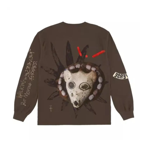 Travis Scott Reverse Jack Long Sleeve T-shirt Brown