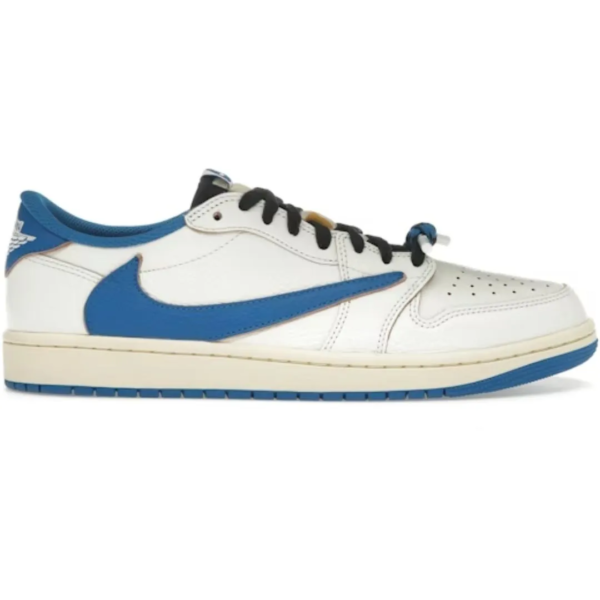 Air Jordan 1 Retro Low OG SP Fragment x Travis Scott Sail Military Blue