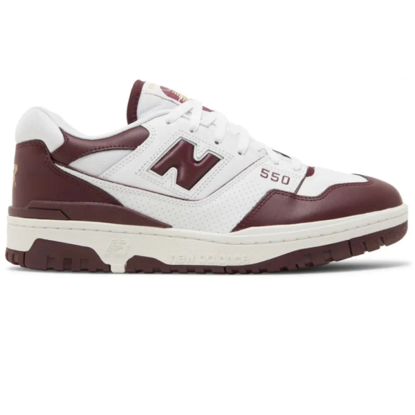 New Balance 550 White Burgundy 1
