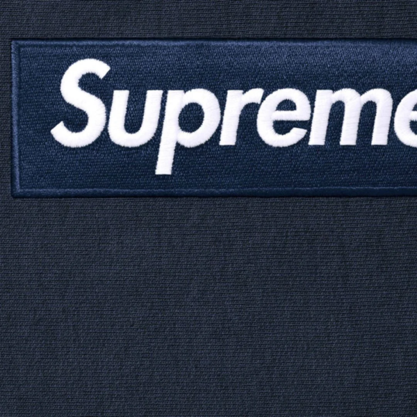 Supreme Box Logo Hooded Sweatshirt Navy (FW25) 1