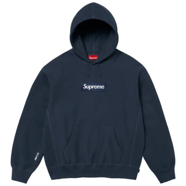 Supreme Box Logo Hooded Sweatshirt Navy (FW25)