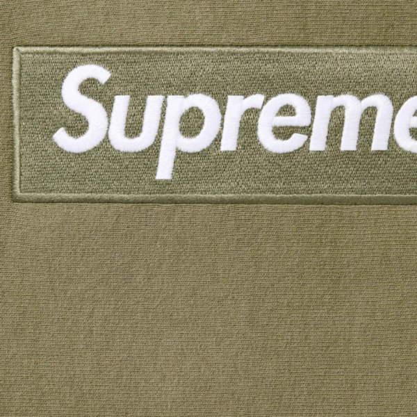 Supreme Box Logo Hooded Sweatshirt Olive (FW25) 1