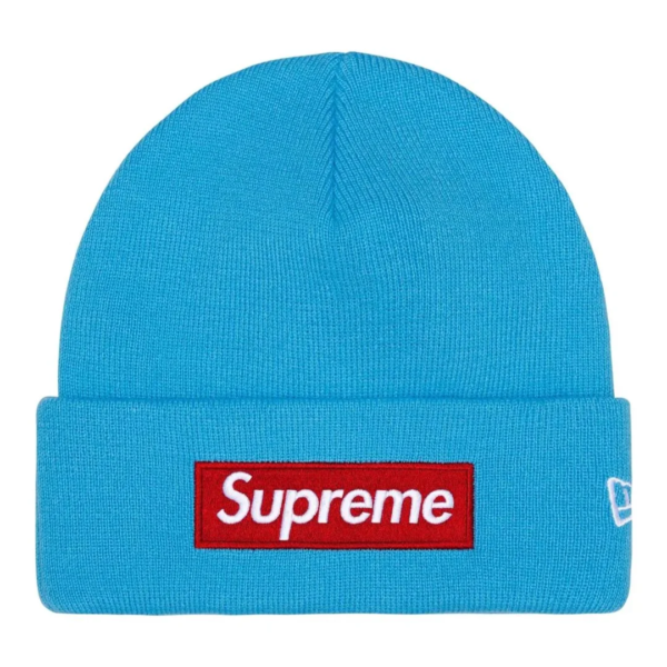 Supreme New Era Box Logo Beanie Blue (FW25)