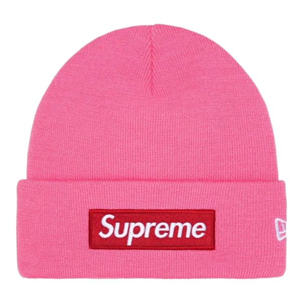 Supreme New Era Box Logo Beanie Magenta (FW25)