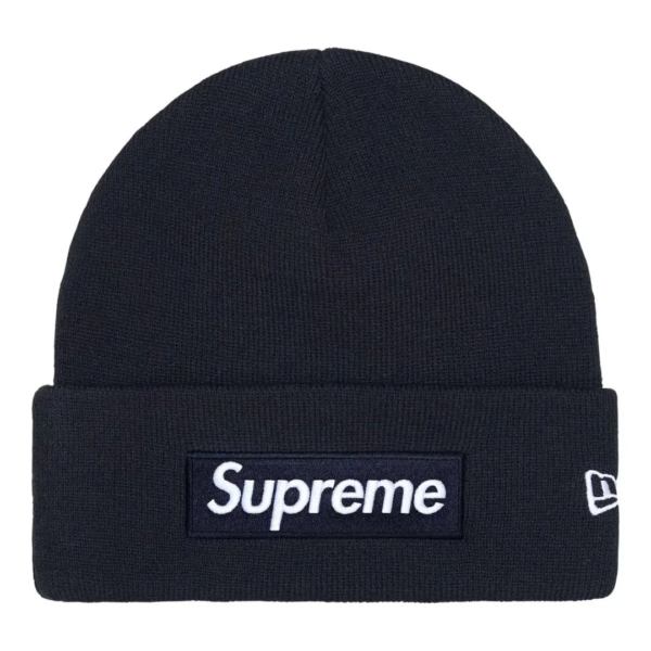 Supreme New Era Box Logo Beanie Navy (FW25)