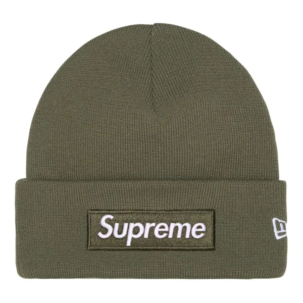 Supreme New Era Box Logo Beanie Olive (FW25)