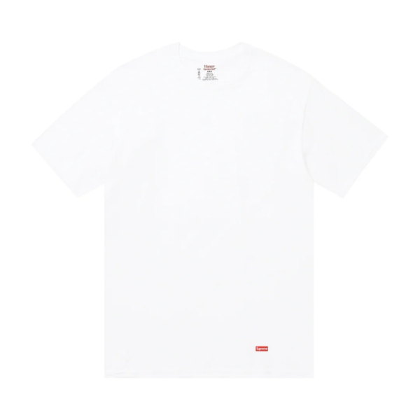 Supreme x Hanes Tagless Tees White 1