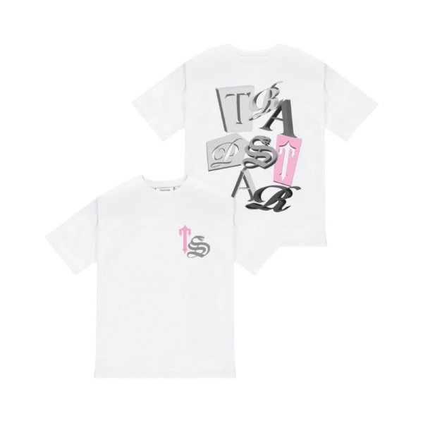 TS Script Tee - White_Pink