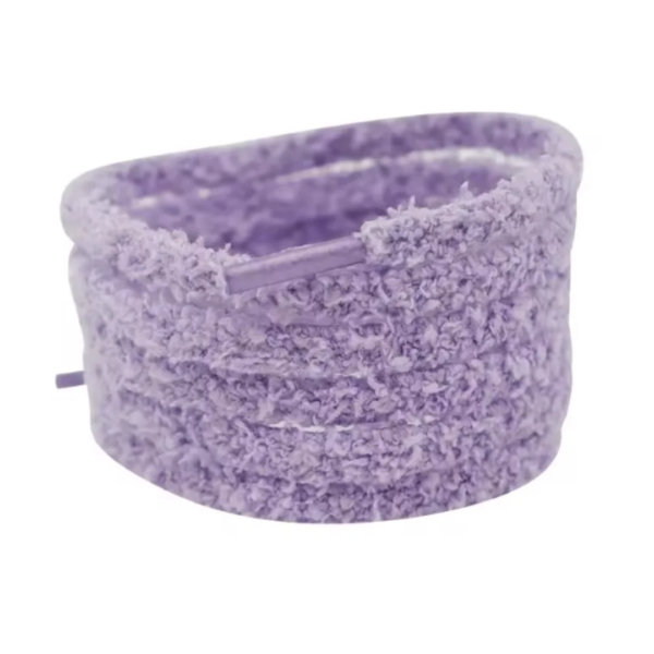 Sznurowki pluszowe fioletowe