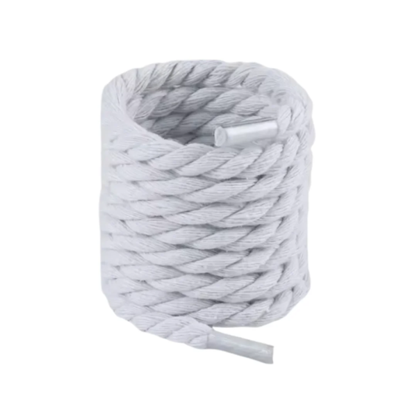 Sznurowki szerokie biale