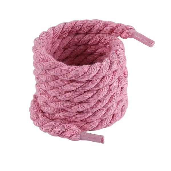 Sznurowki szerokie różowe