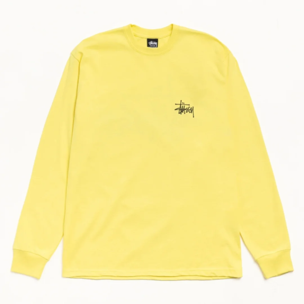 Basic Stussy LS Tee Sky Lemon 2