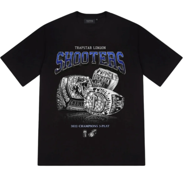 Trapstar Three-peat Champions Tee Black_Blue Edition