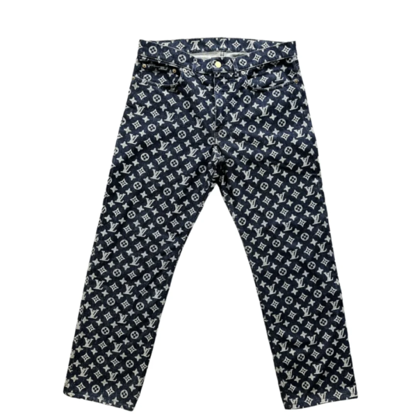 Louis Vuitton Navy Blue Kim Jones Monogram Jeans 1
