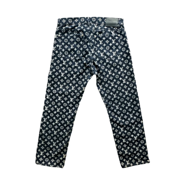 Louis Vuitton Navy Blue Kim Jones Monogram Jeans 2