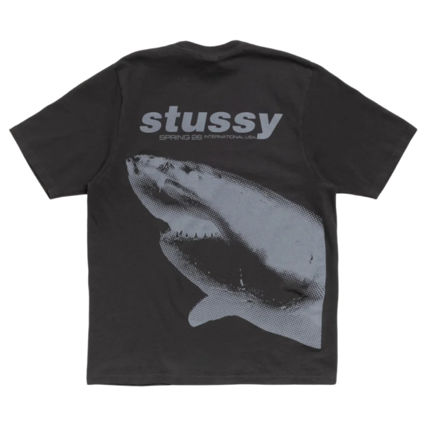 Stussy Shark Tee Pigment Dyed Black 1
