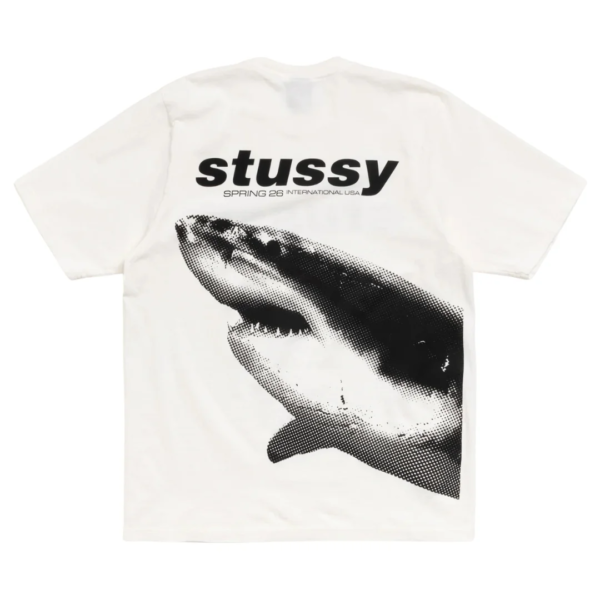 Stussy Shark Tee Pigment Dyed Natural 2
