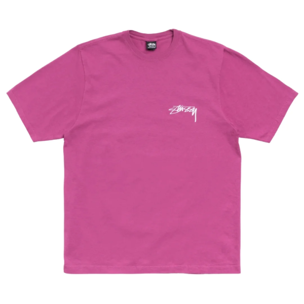Stussy Skate Stack Tee Pigment Dyed Berry 1