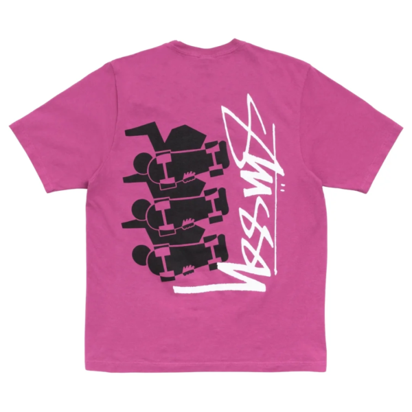Stussy Skate Stack Tee Pigment Dyed Berry 2