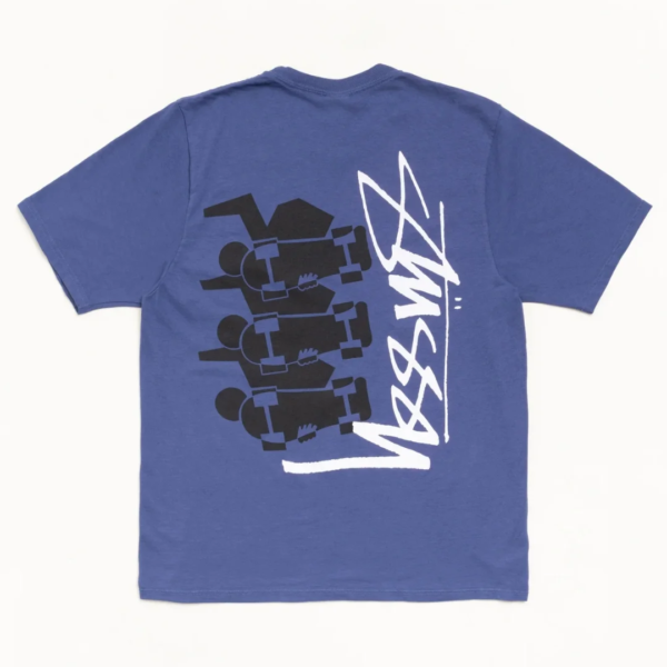 Stussy Skate Stack Tee Pigment Dyed Indigo 1