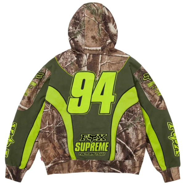 Supreme Fox Racing Zip Up Hooded Sweatshirt Realtree Hardwoods Camo 2