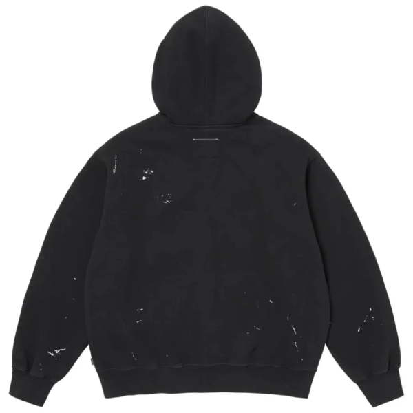 Supreme Maison Margiela Box Logo Zip Up Hoodie Black 2