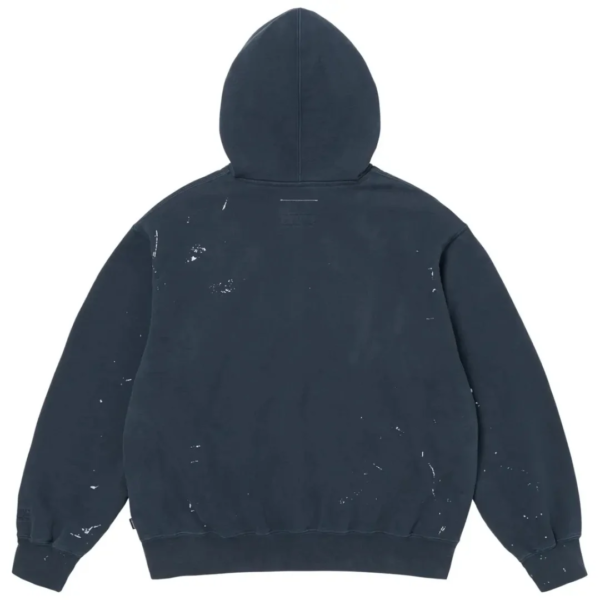 Supreme Maison Margiela Box Logo Zip Up Hoodie Navy 2