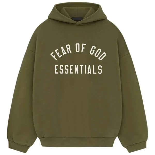 Fear of God Essentials Military Fleece Hoodie 1