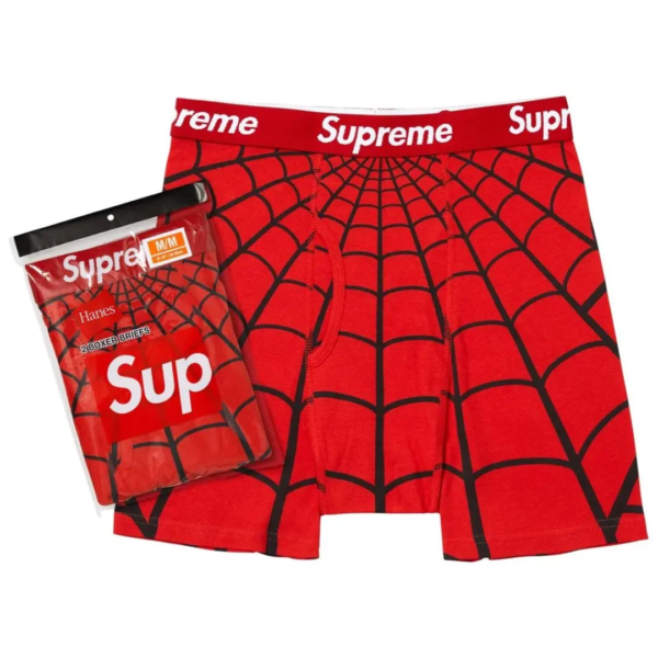 Supreme Hanes Spider-Man Boxer Brief Red 1