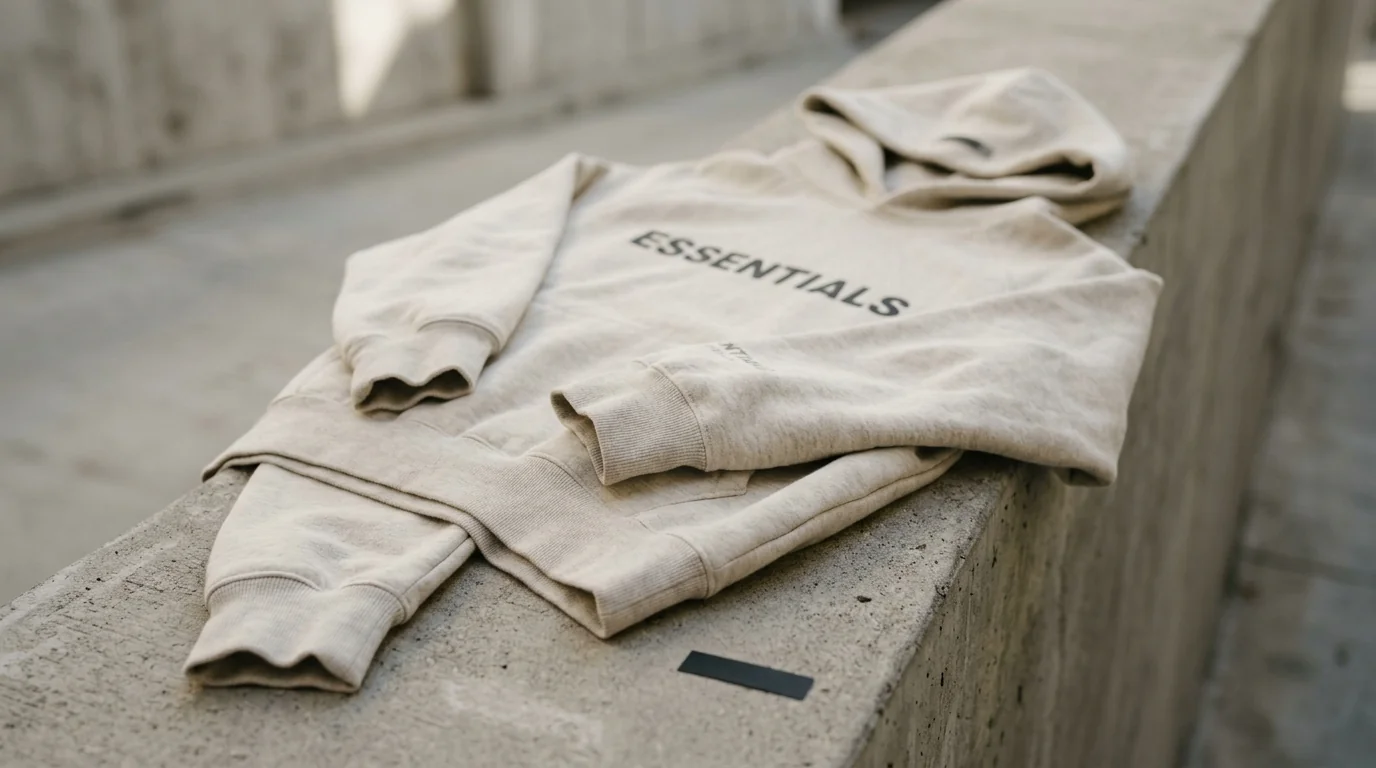 Bluza Essentials Fear of God hoodie w neutralnym kolorze oversize krój