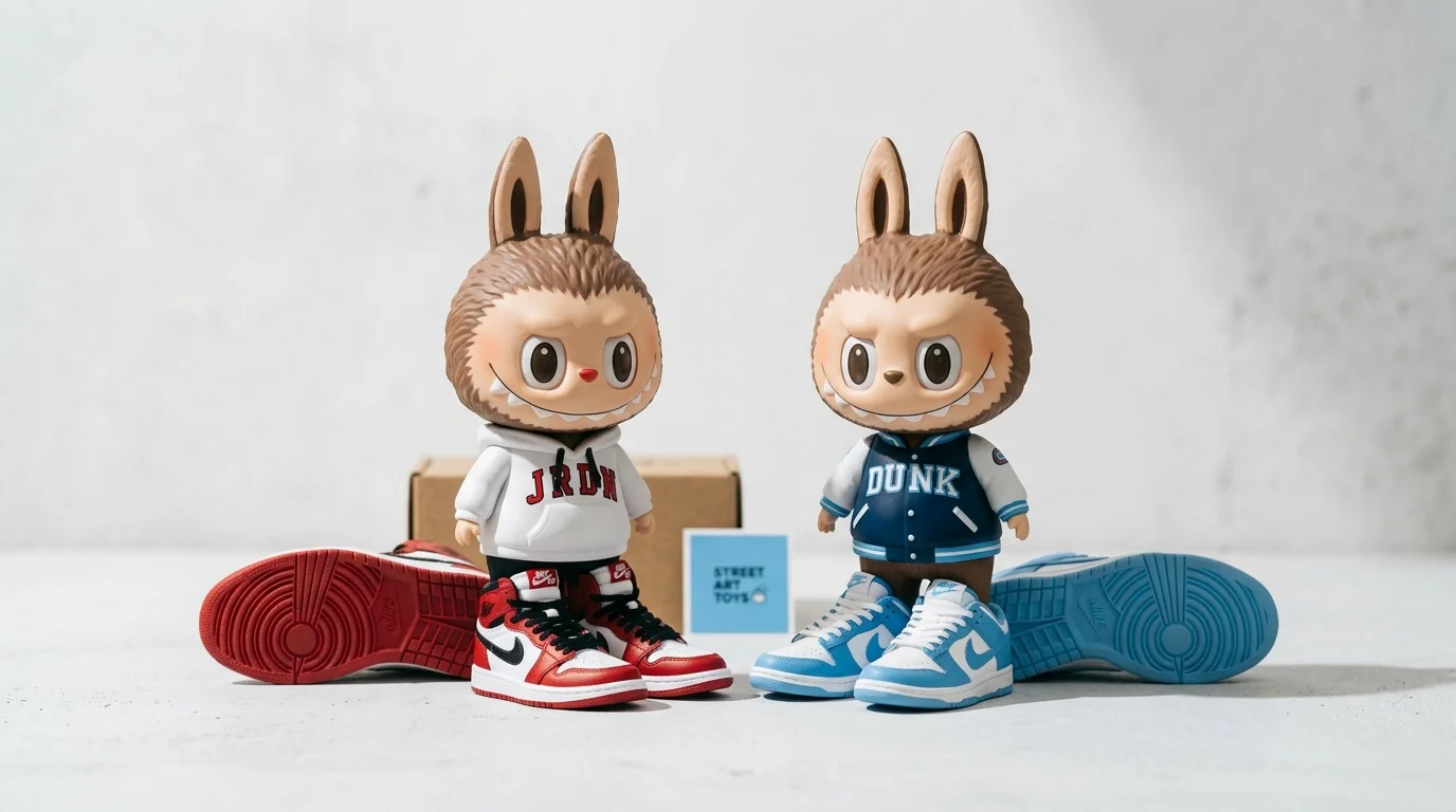 figurki labubu nike w stylu air jordan